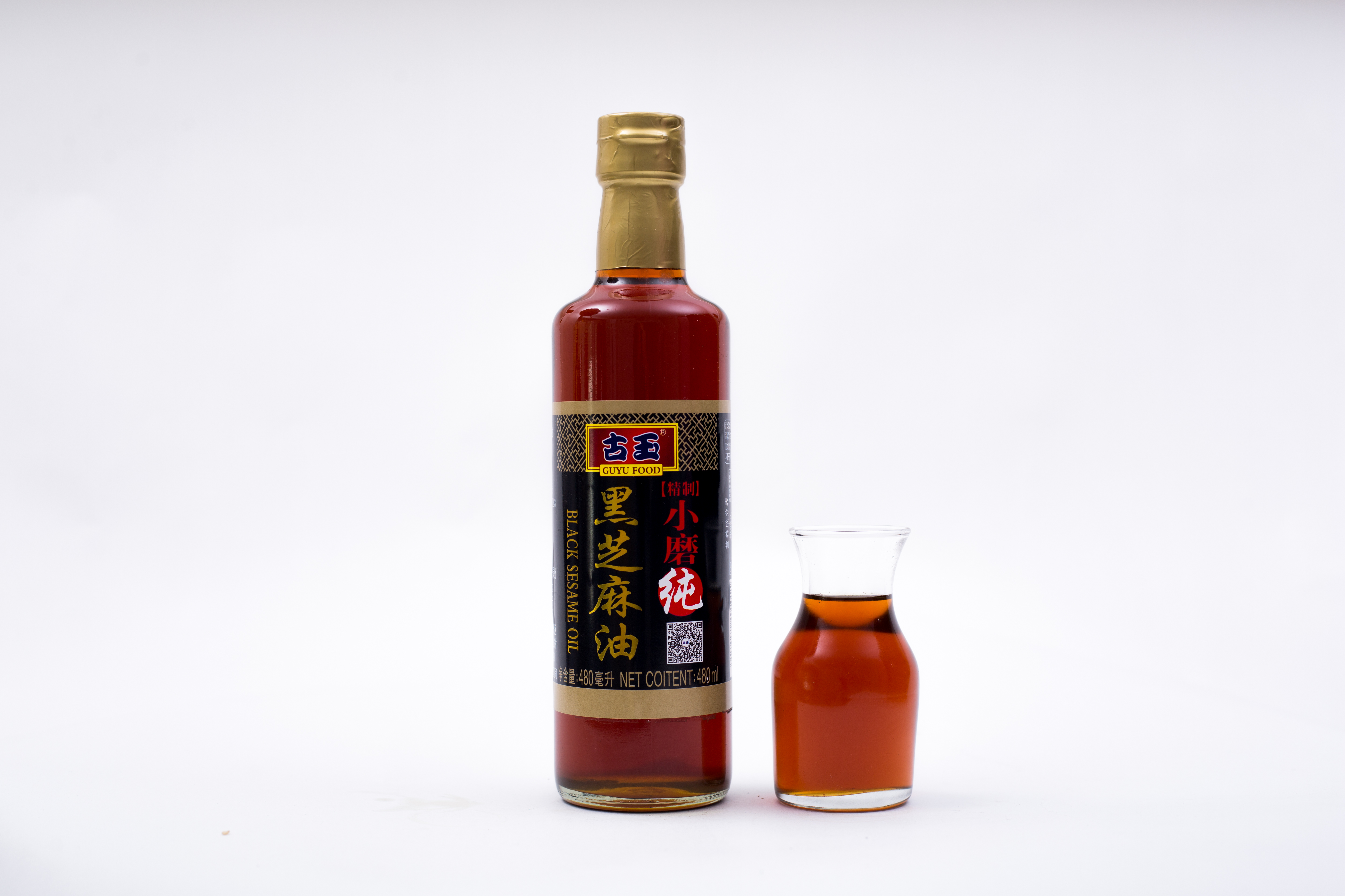 480ml小磨纯黑芝麻油